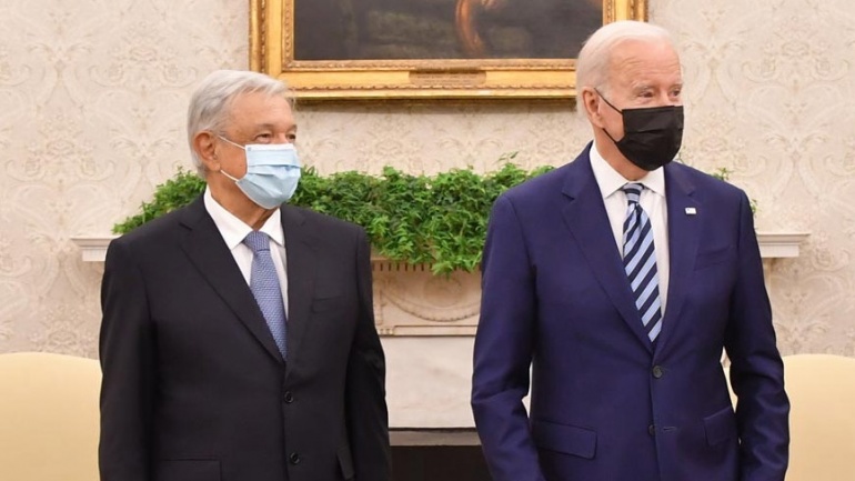 Se reúnen AMLO y Biden.