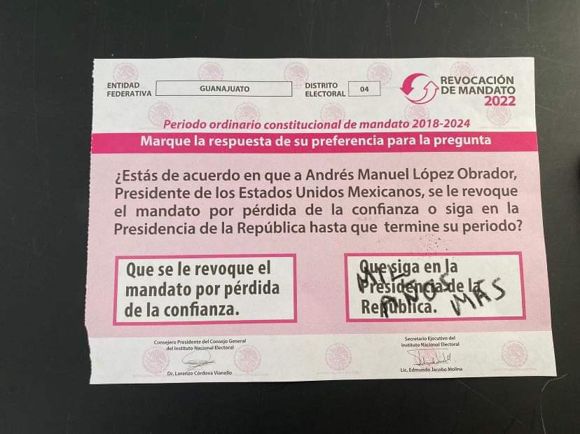 Revocación:15 millones sin miedo a la Esperanza de México.