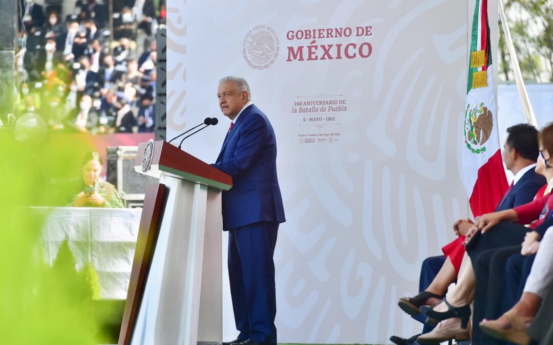 Encabeza Andrés Manuel López Obrador celebraciones por 160 aniversario de la Batalla de Puebla.