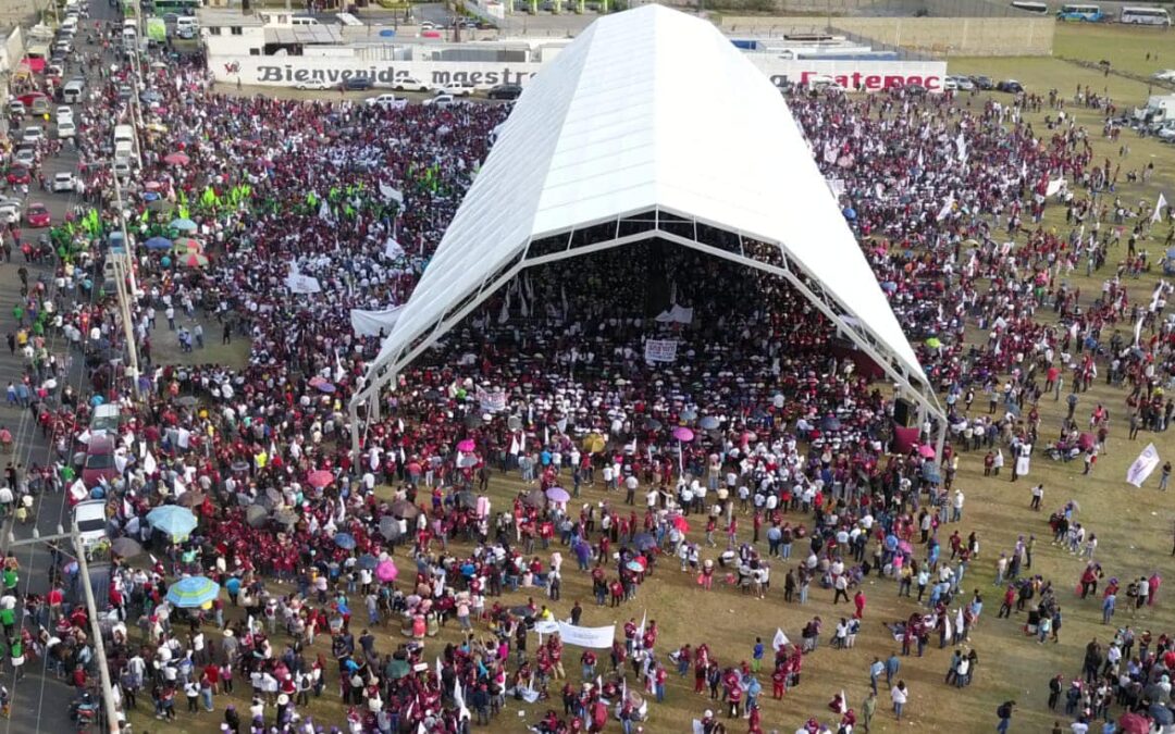 80 mil entusiastas aclaman a Delfina Gómez en Chalco e Ixtapaluca.